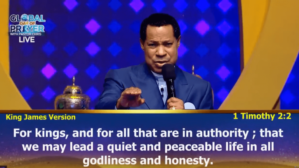 "Sudden changes are about to take place as we pray," Pastor Chris Oyakhilome declared.